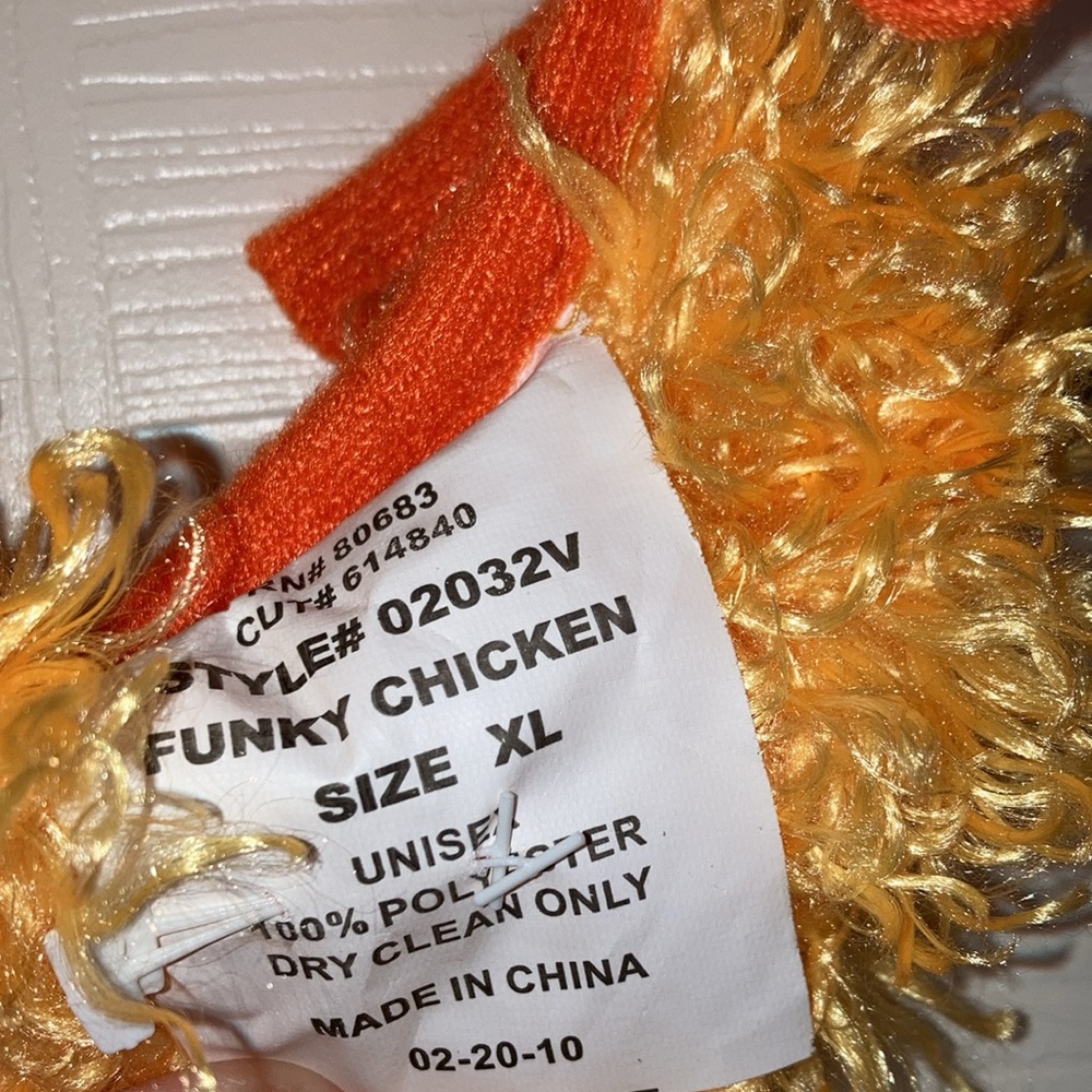 Chicken Suit 4 pcs (body suit, head covering, socks, shoe covers)Sz. XL Unisex - Picture 7 of 10